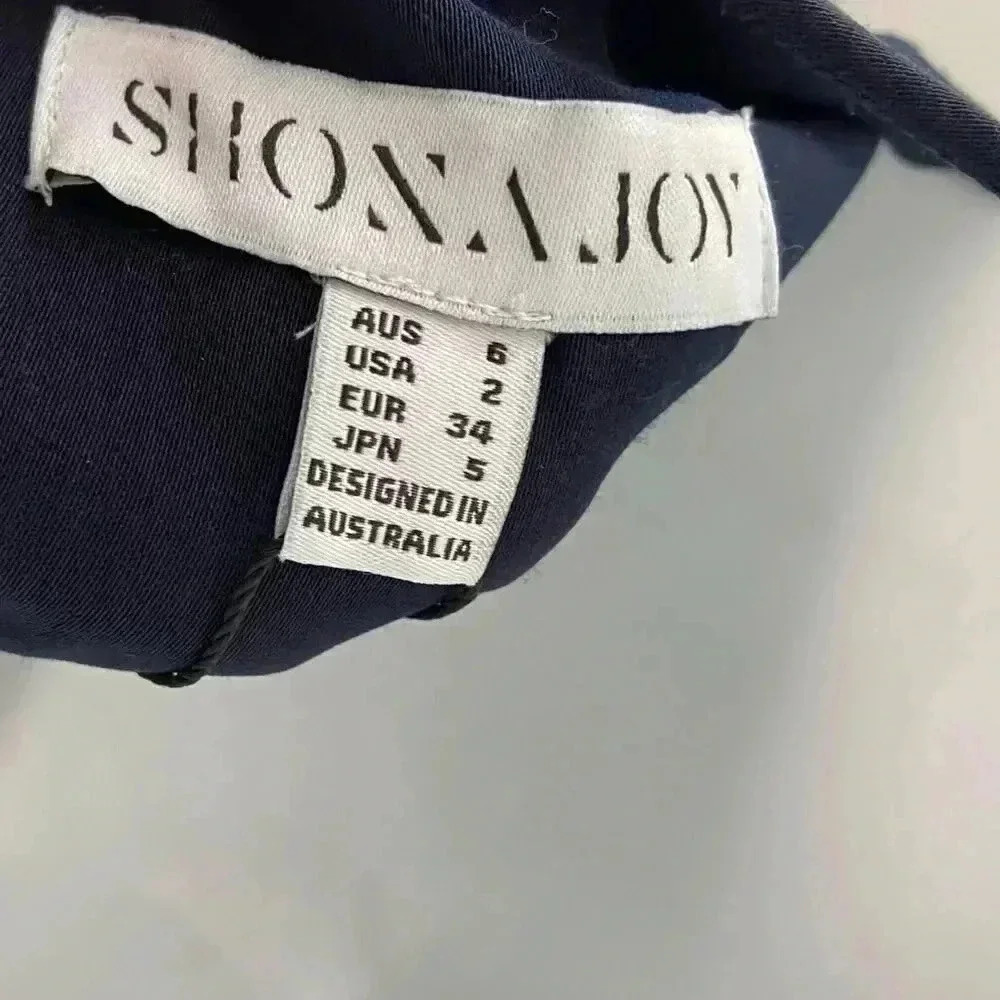 NWT Shona Joy Navy Cocktail Dress size US 2 - Picture 10 of 12